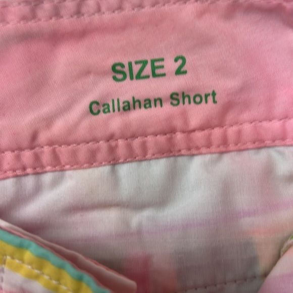 79. Lilly Pulitzer Women's Multicolor Striped Callahan Short, 3” front zip, Sz 2 - Picture 8 of 10